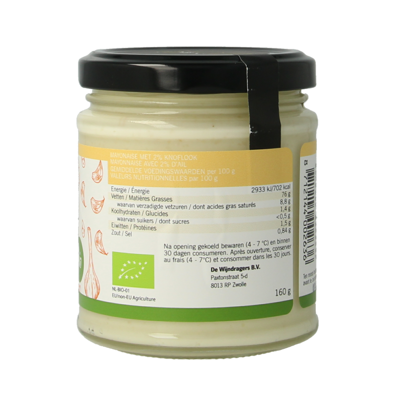 Van Ton Mayonaise knoflook bio 160 Gram