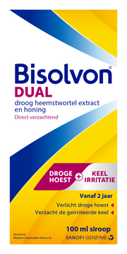 Bisolvon Dual droge hoest/keelirritatie siroop 100.00 Milliliter