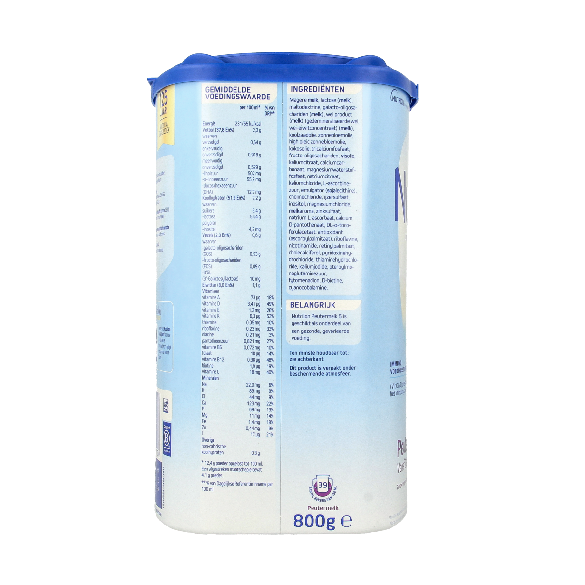 Nutrilon 5 Peuter groeimelk poeder 800.00 Gram