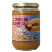 Monki Pindakaas crunchy met zout eko bio 650 Gram