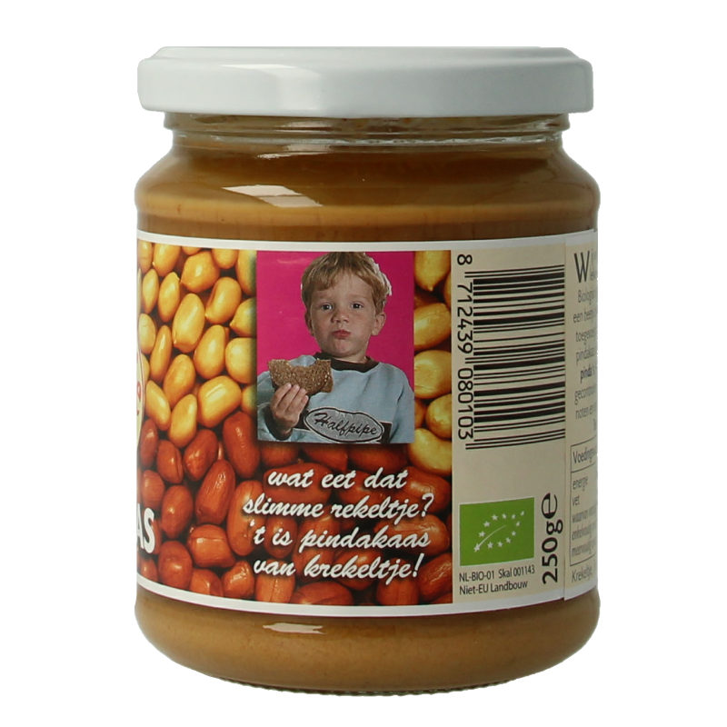 Krekeltje Pindakaas met zout eko bio 250 Gram