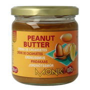 Monki Pindakaas zonder zout bio 330.00 Gram