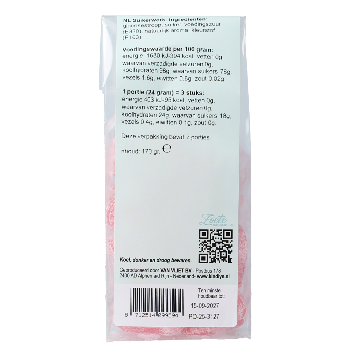 Kindly's Perendrups zoete herinneringen 170.00 Gram