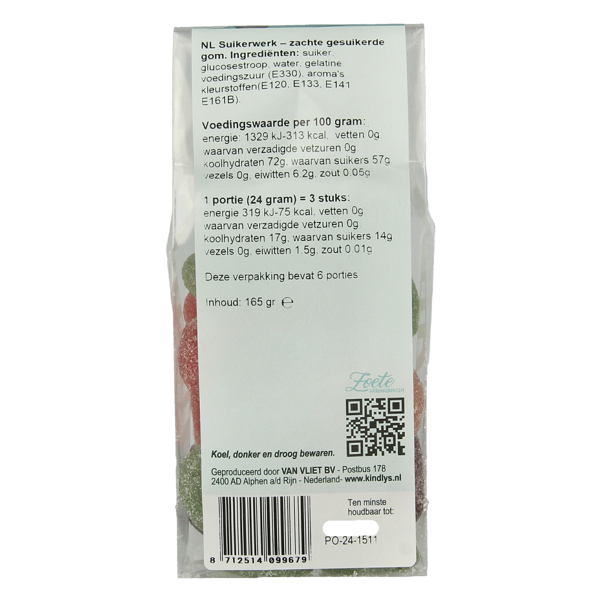 Kindly's Gomballen zoete herinneringen 165.00 Gram