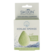 Skoon Konjac spons green tea bio 1.00 Stuks