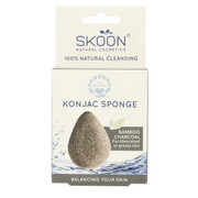 Skoon Konjac spons bamboo charcoal bio 1 Stuks