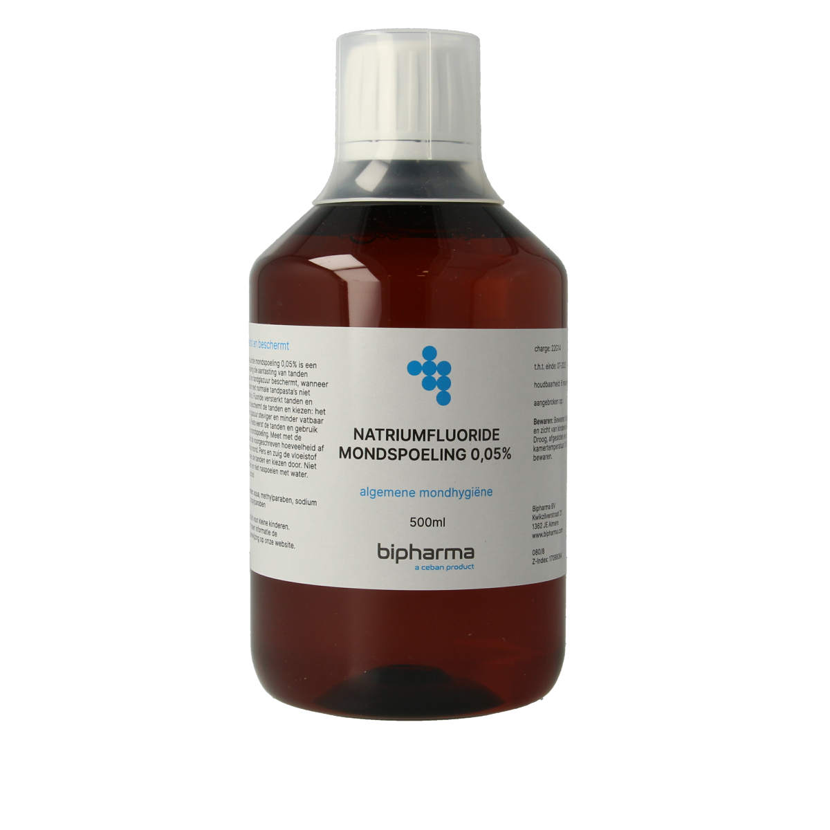 Bipharma Natriumfluoride 0,05% mondspoeling 500.00 Milliliter