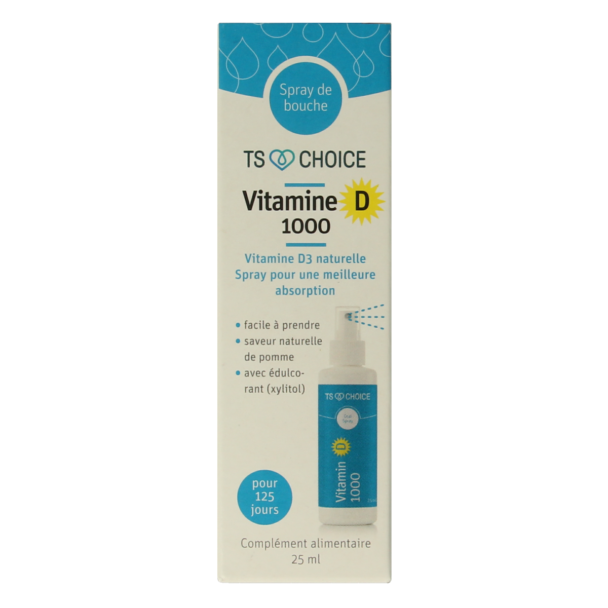 TS Choice Vitaminespray vitamine D 1000 25.00 Milliliter