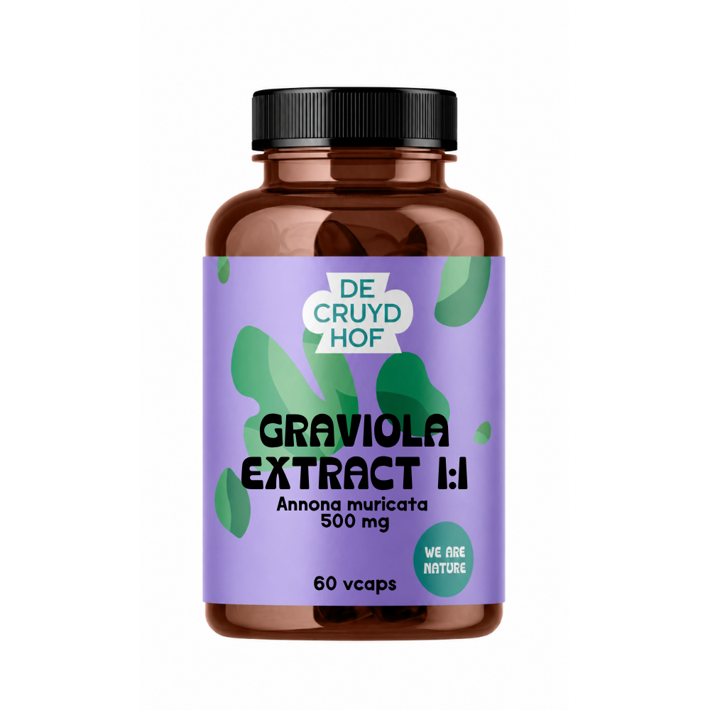 De Cruydhof Graviola Vrucht extract 1:1 60.00 Vegetarische capsules
