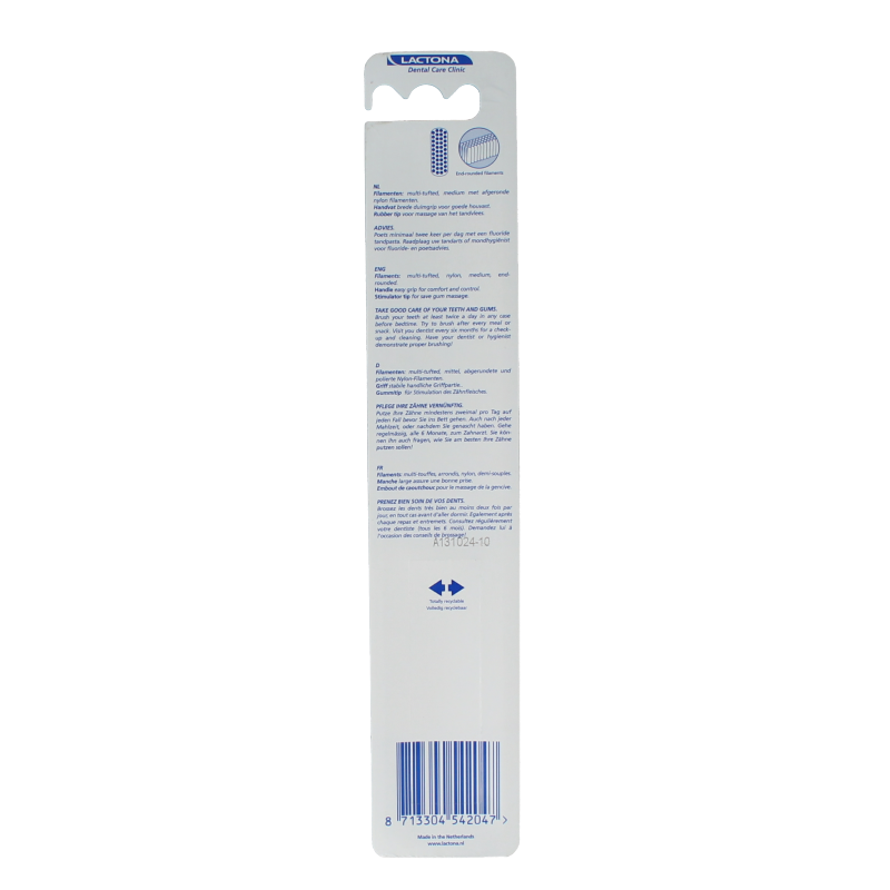 Lactona Tandenborstel M40 medium duo assorti 2 Stuks