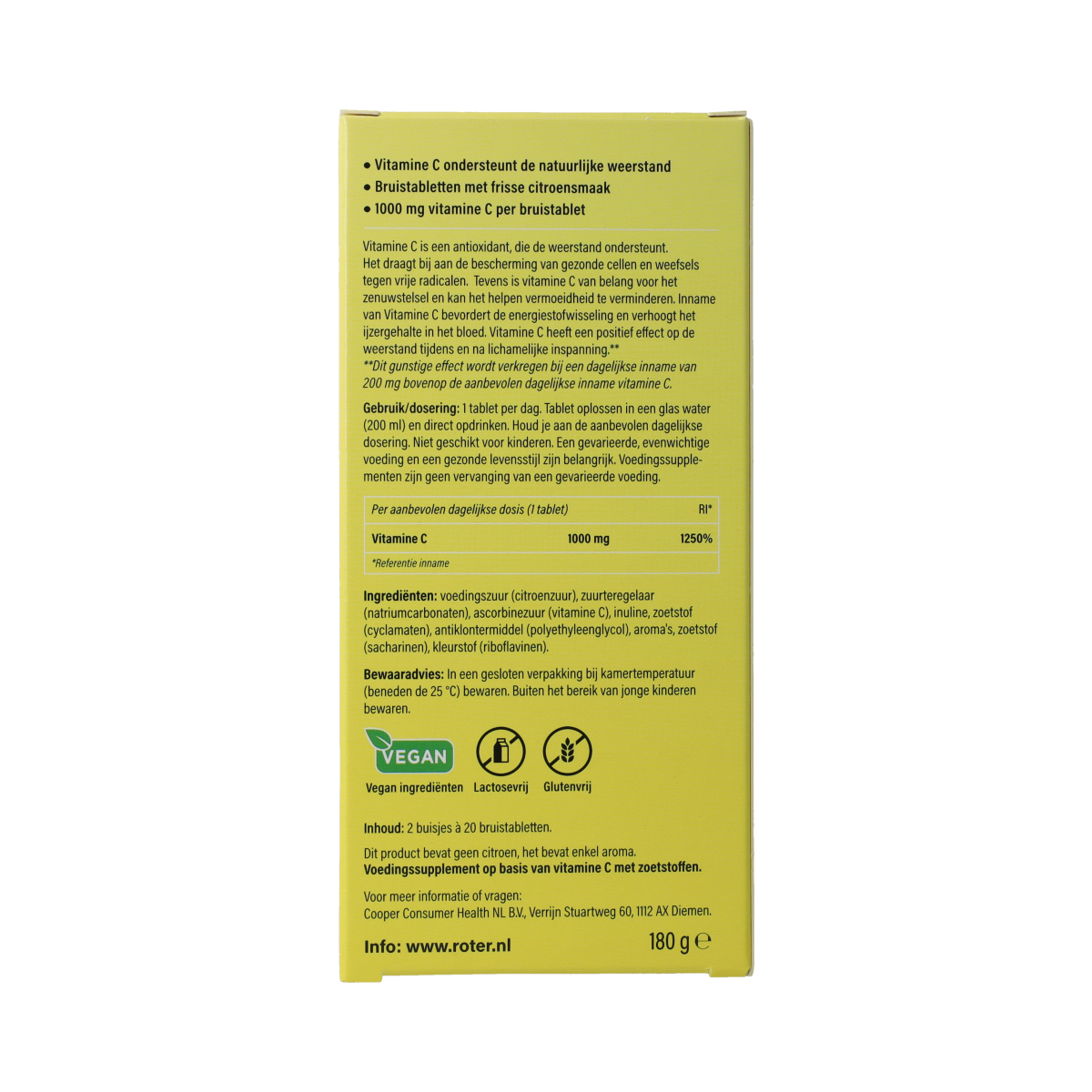Roter Bruistabletten citroen vit C duopack 40.00 Bruistabletten