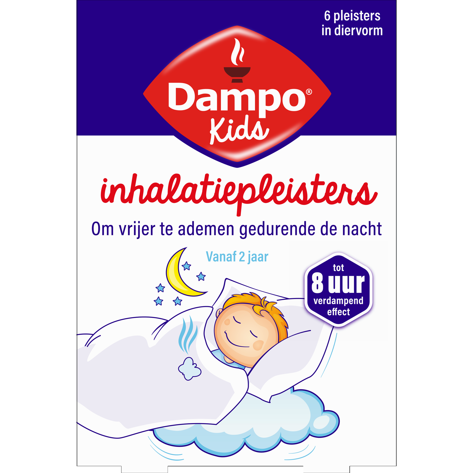 Dampo Kids inhalatiepleister diervormig 6.00 Stuks