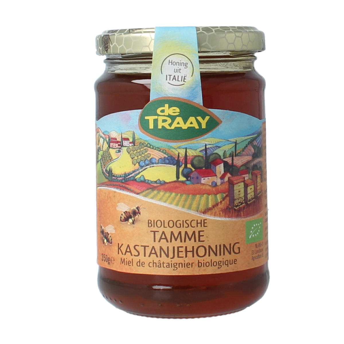 de Traay Kastanjehoning tamme bio 350.00 Gram