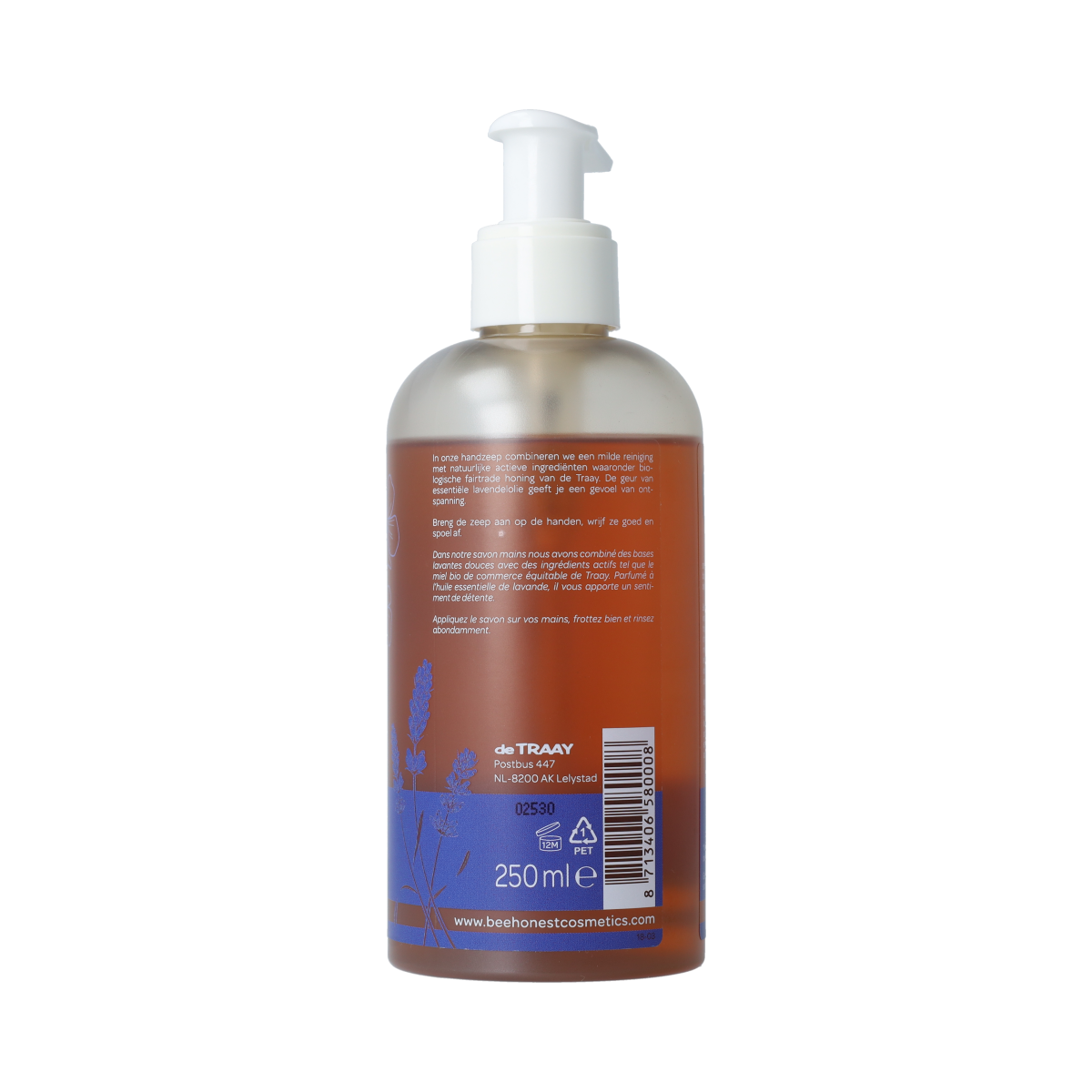 Traay Bee Honest Handzeep lavendel 250.00 Milliliter