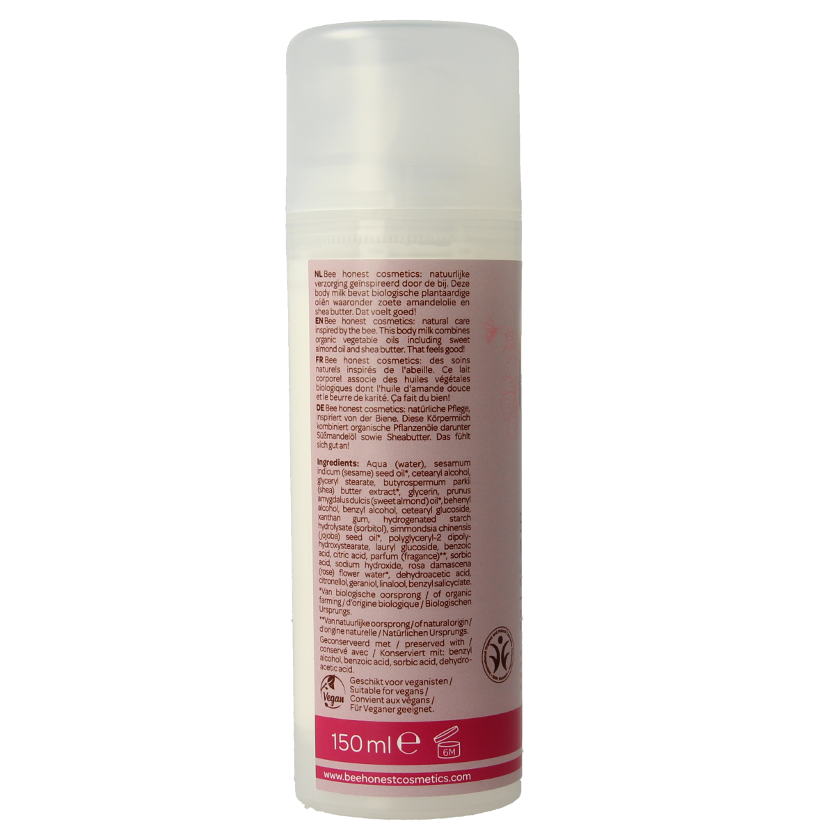Traay Bee Honest Bodymilk rozen 150.00 Milliliter