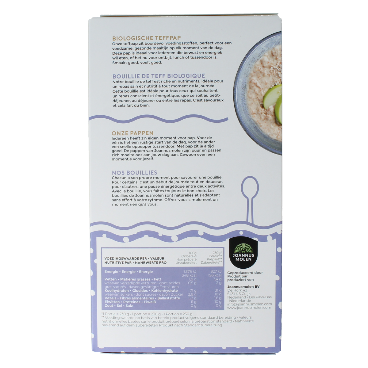 Joannusmolen Teff pap bio 300.00 Gram