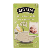 Biobim Baby rijst & boekweit 4 maanden bio 200 Gram