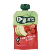 Organix Knijpfruit appel, aardbei & quinoa 12 maanden bio 100.00 Gram