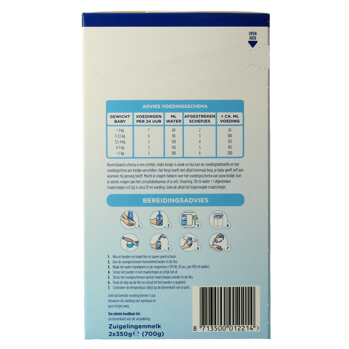 Hero Nutrasense zuigelingenmelk 1 (0-6mnd) 700.00 Gram