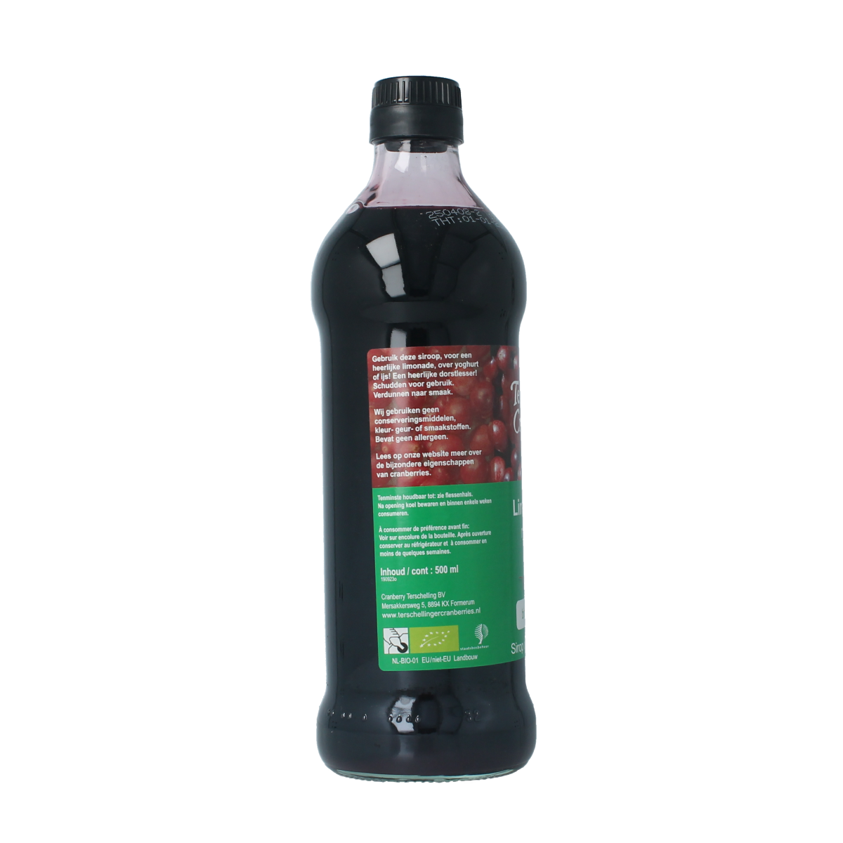 Terschellinger Cranberry-vlierbes siroop bio 500.00 Milliliter