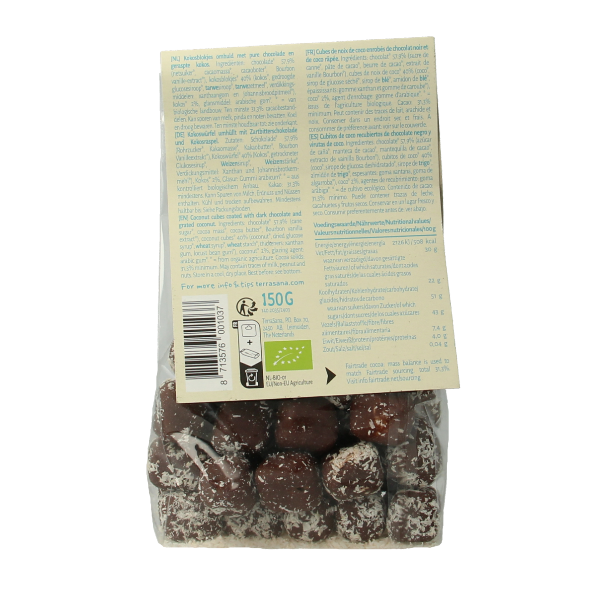 TerraSana Coconut paradise choco bio 150.00 Gram
