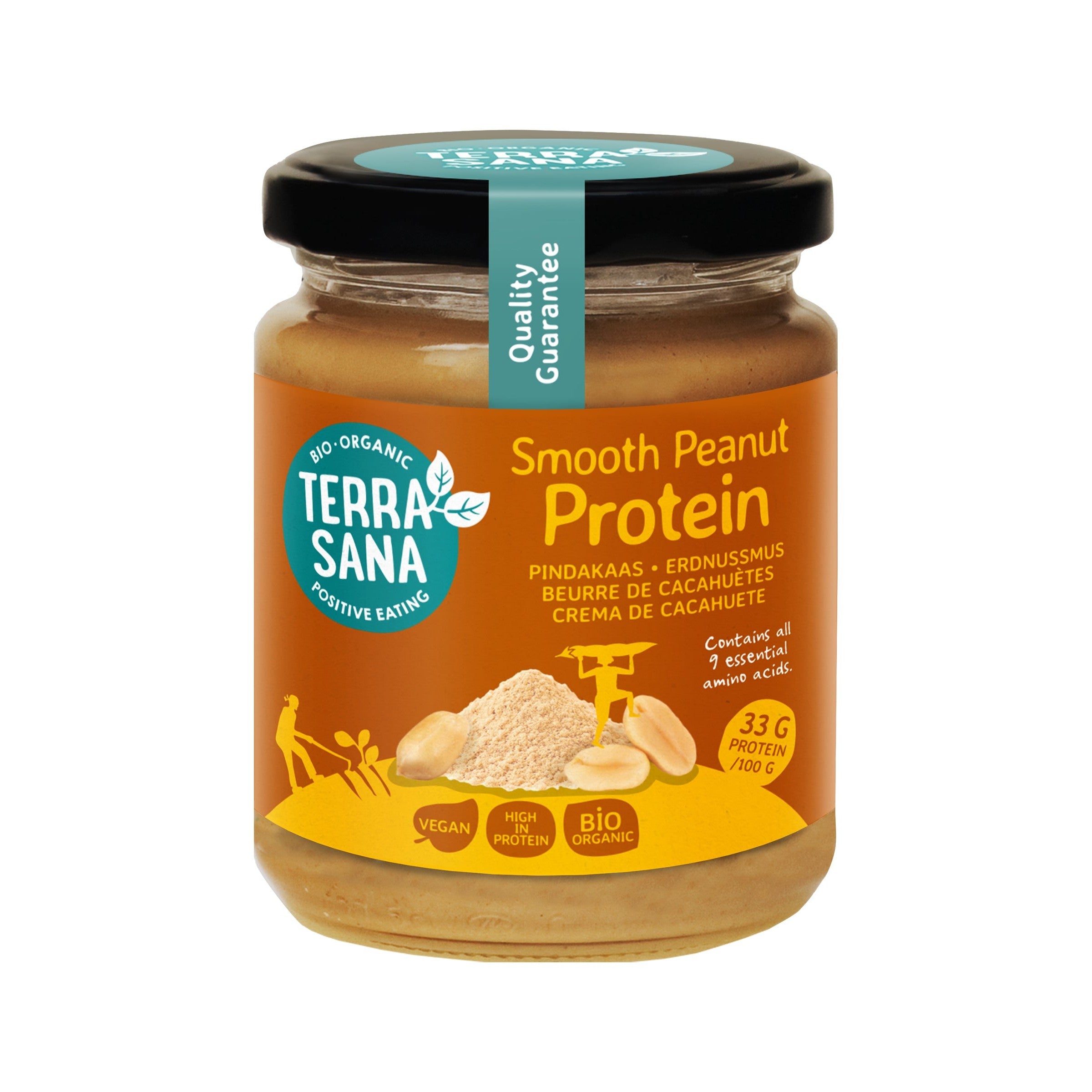 TerraSana Proteine pindakaas fijn bio 250 Gram
