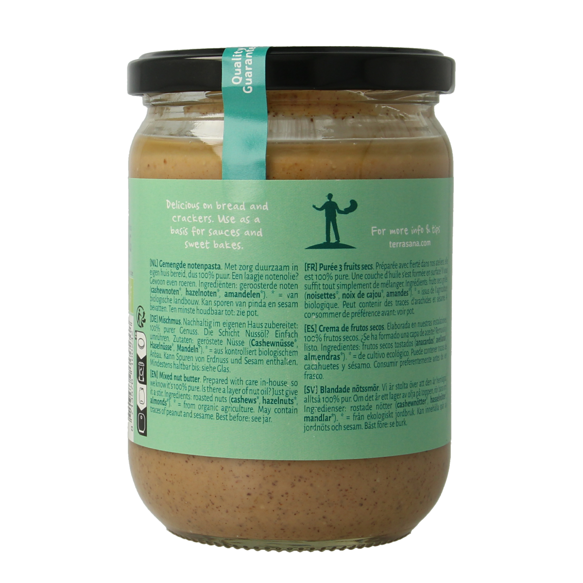 TerraSana 3 mix notenpasta zonder pinda bio 500.00 Gram