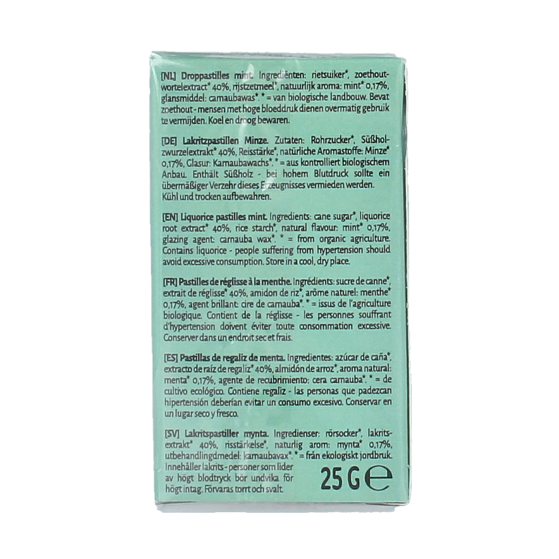 TerraSana Droppastilles mint bio 25 Gram