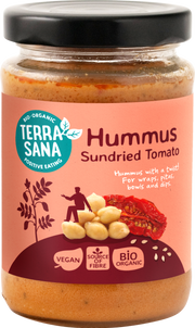 TerraSana Hummus spread zongedroogde tomaat bio 190 Gram