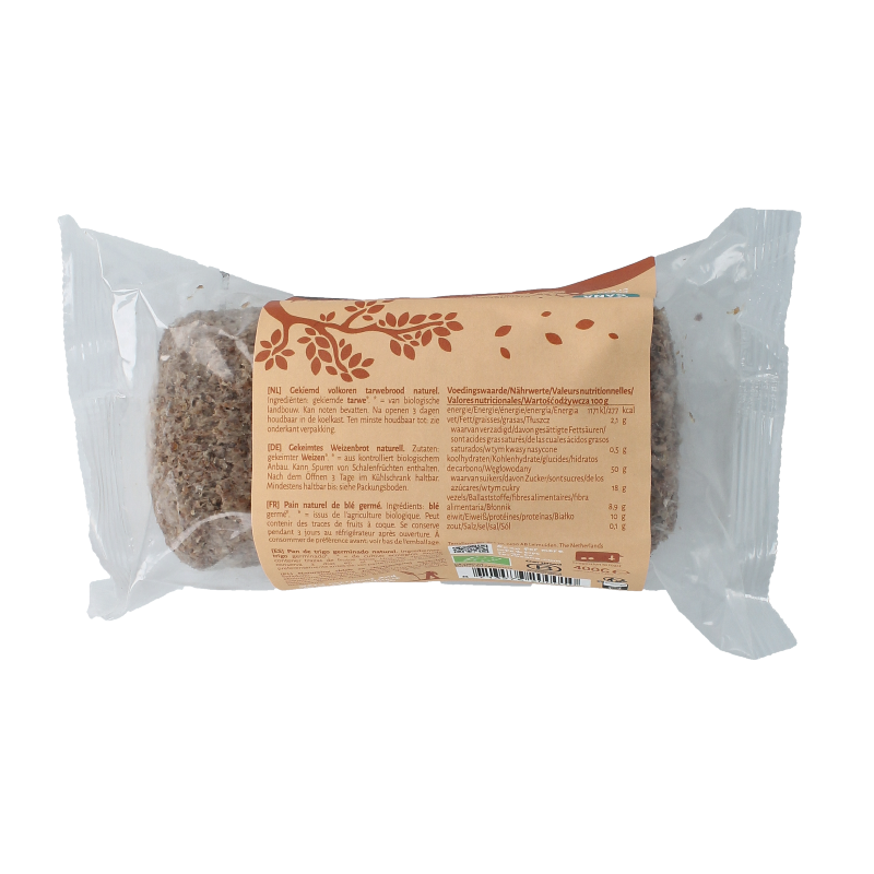 TerraSana Gekiemd brood naturel / tarwe bio 400 Gram