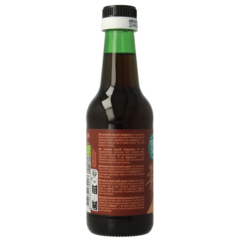 TerraSana Geroosterde sesamolie bio 250 Milliliter