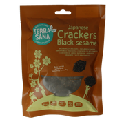 TerraSana Japanse bruine rijstcrackers zwarte sesam bio 60.00 Gram