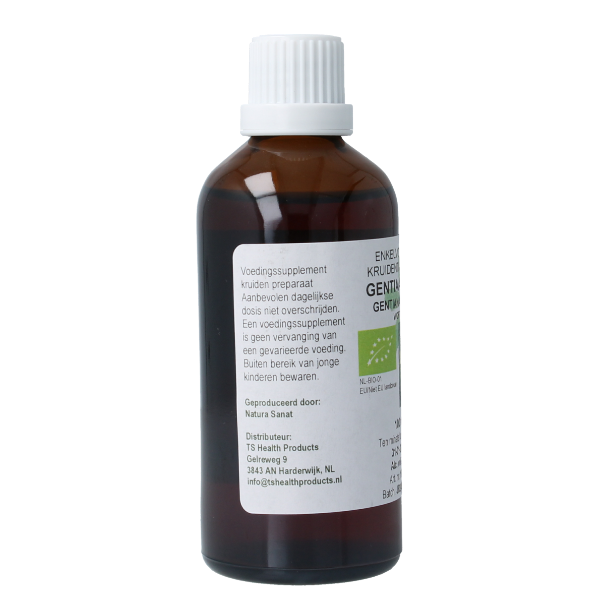 Cruydhof Gentiana lutea radix / gentiaan tinctuur bio 100.00 Milliliter