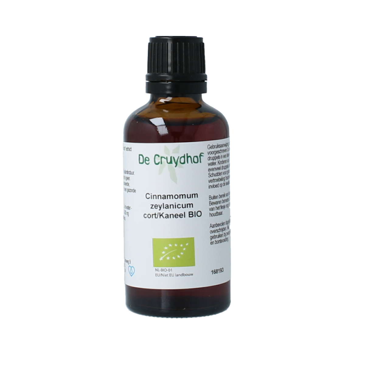 Cruydhof Cinnamomum zeyl cort / kaneel tinctuur bio 50.00 Milliliter