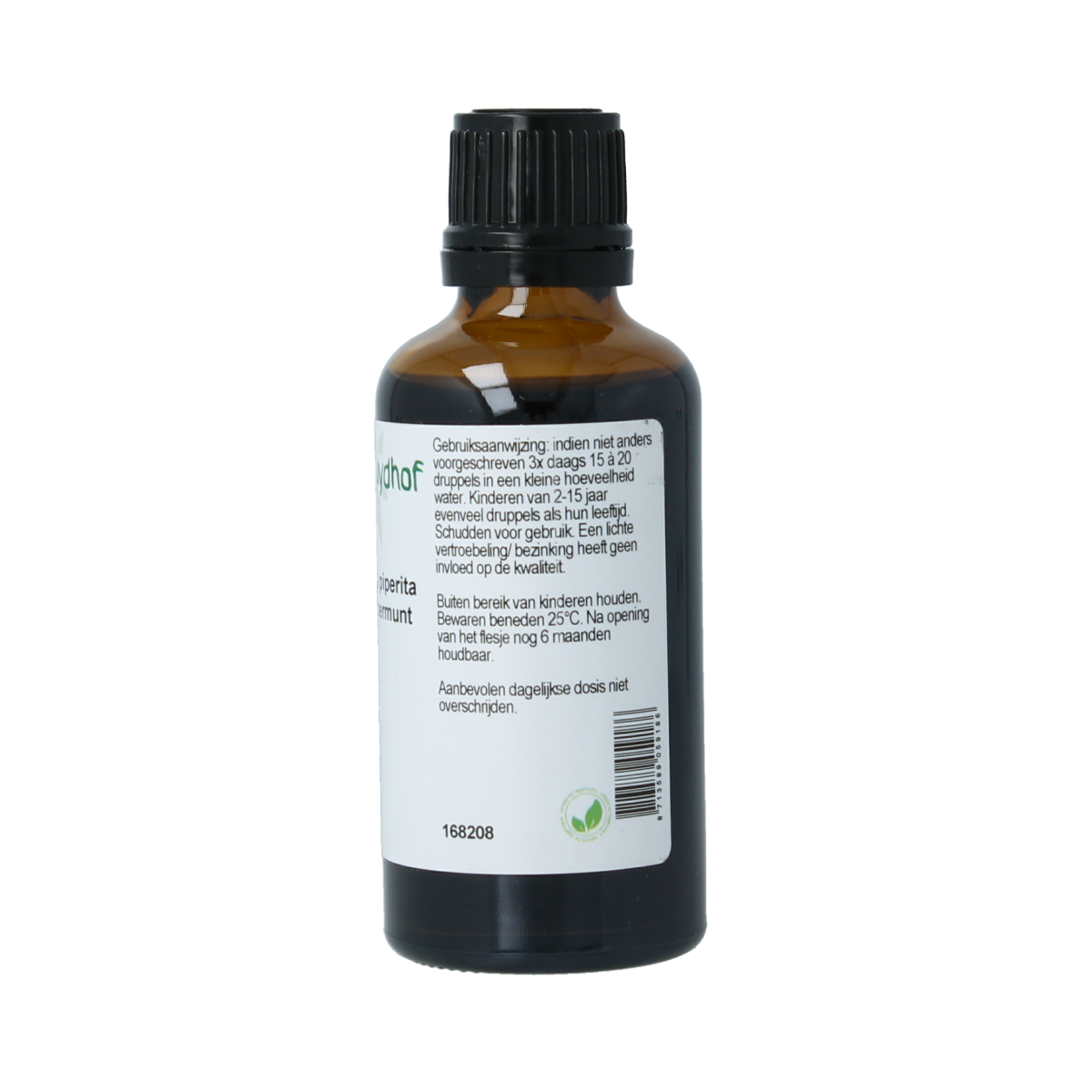 Cruydhof Mentha piperita / pepermunt tinctuur 50.00 Milliliter