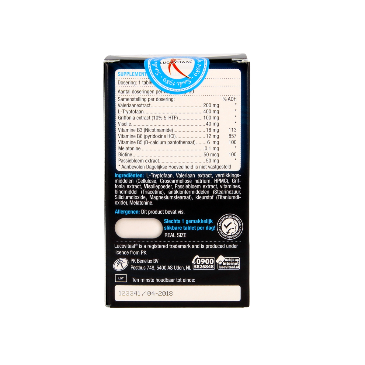 Lucovitaal Melatonine L-Tryptofaan 0.1mg 30.00 Tabletten