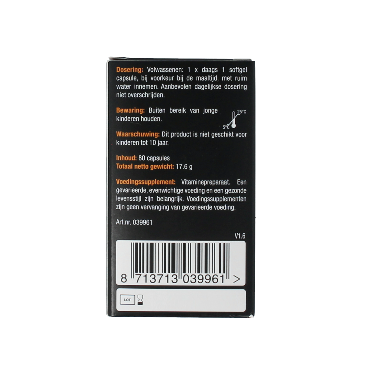 Lucovitaal Vitamine D3 75mcg 80.00 Capsules