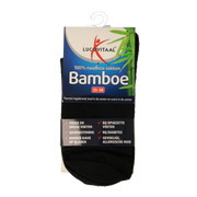 Lucovitaal Bamboe sok lang zwart  maat 35-38 1.00 Paar