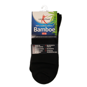 Lucovitaal Bamboe sok lang zwart  maat 43-46 1.00 Paar