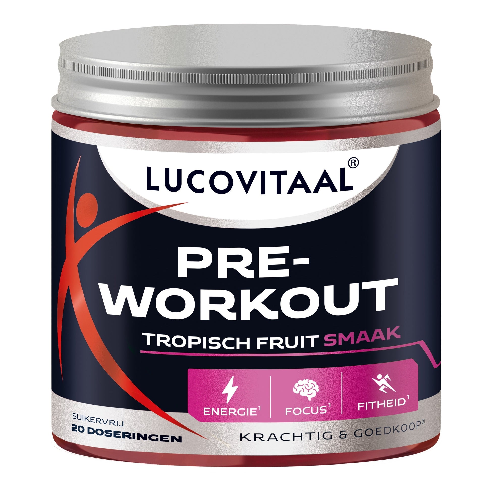 Lucovitaal Pre-workout tropisch fruit 200 Gram