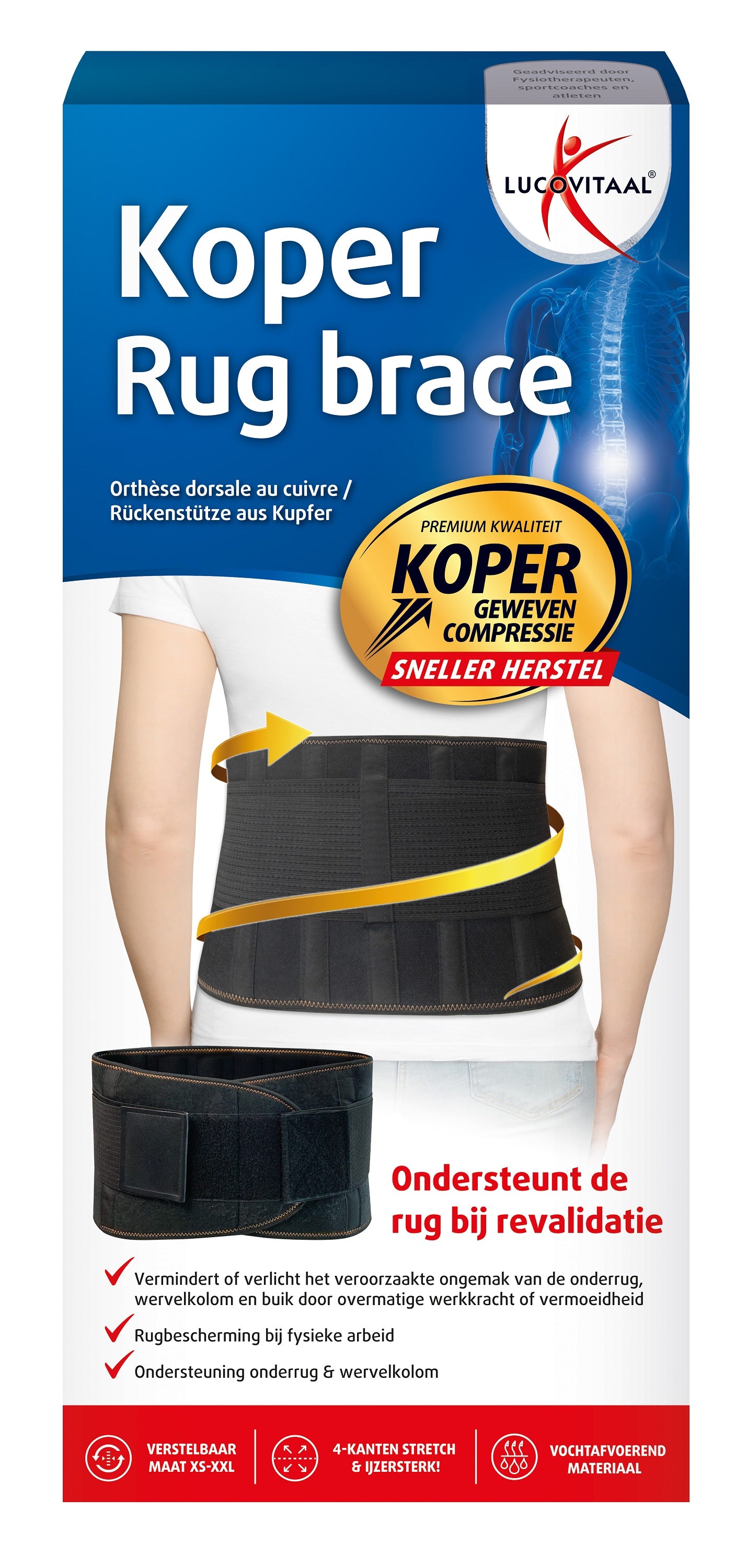 Lucovitaal Rug brace koper 1 Stuks