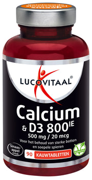 Lucovitaal Calcium 500mg + D3 20mcg 90.00 Kauwtabletten