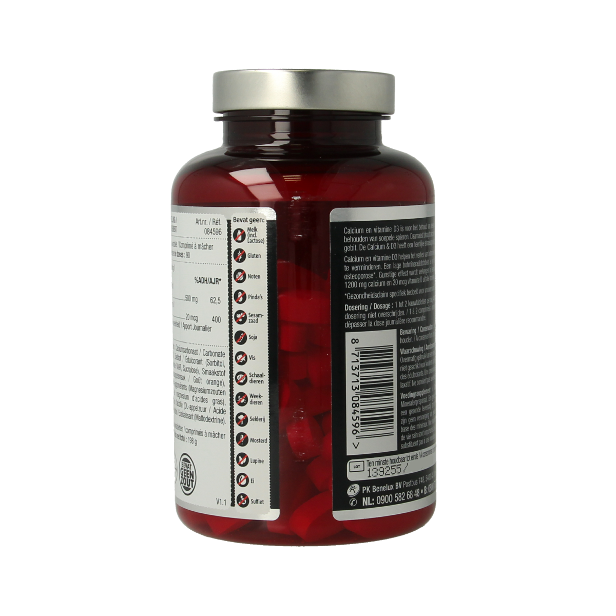 Lucovitaal Calcium 500mg + D3 20mcg 90.00 Kauwtabletten