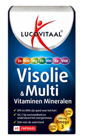 Lucovitaal Visolie & multi vitaminen mineralen 60.00 Capsules