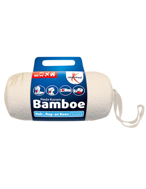 Lucovitaal Bamboe pinda kussen (wit) 1 Stuks