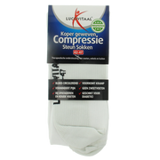 Lucovitaal Koper compressie steunsok maat 42-47 wit 1.00 Paar