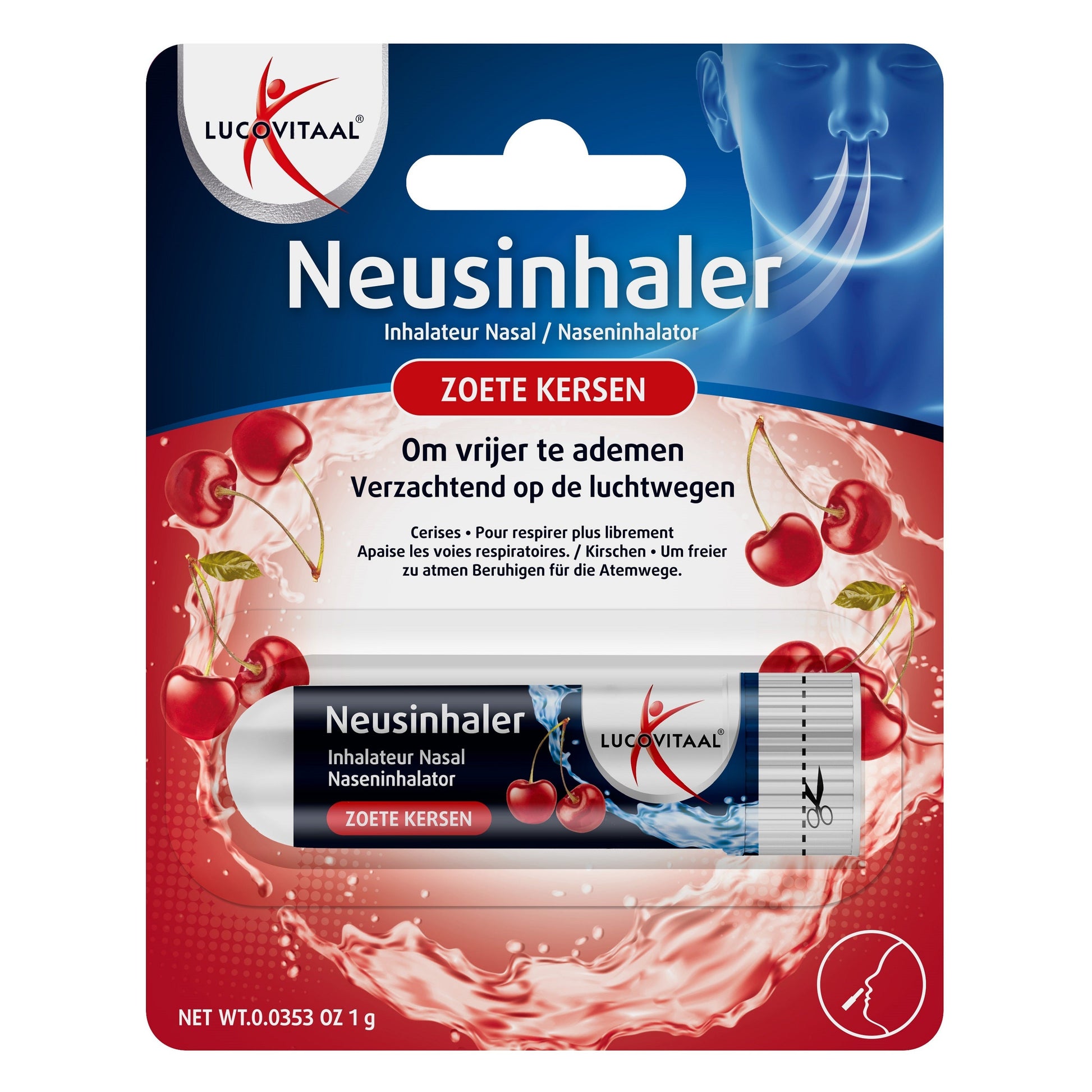 Lucovitaal Neusinhaler zoete kersen 1 Stuks