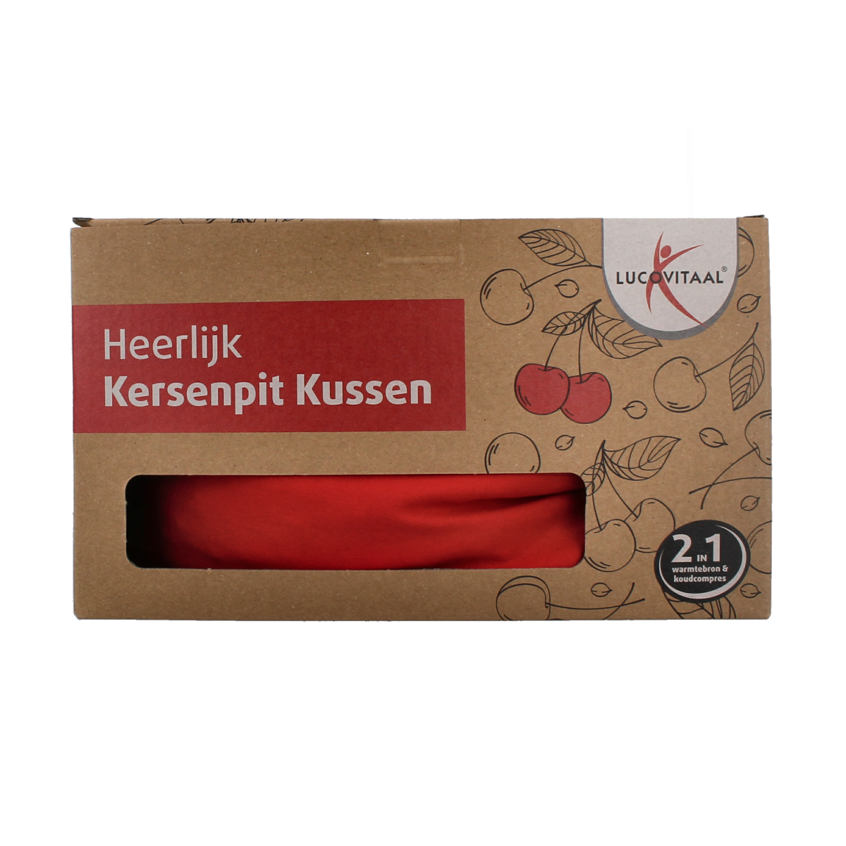 Lucovitaal Kersenpit kussen vierkant 1.00 Stuks