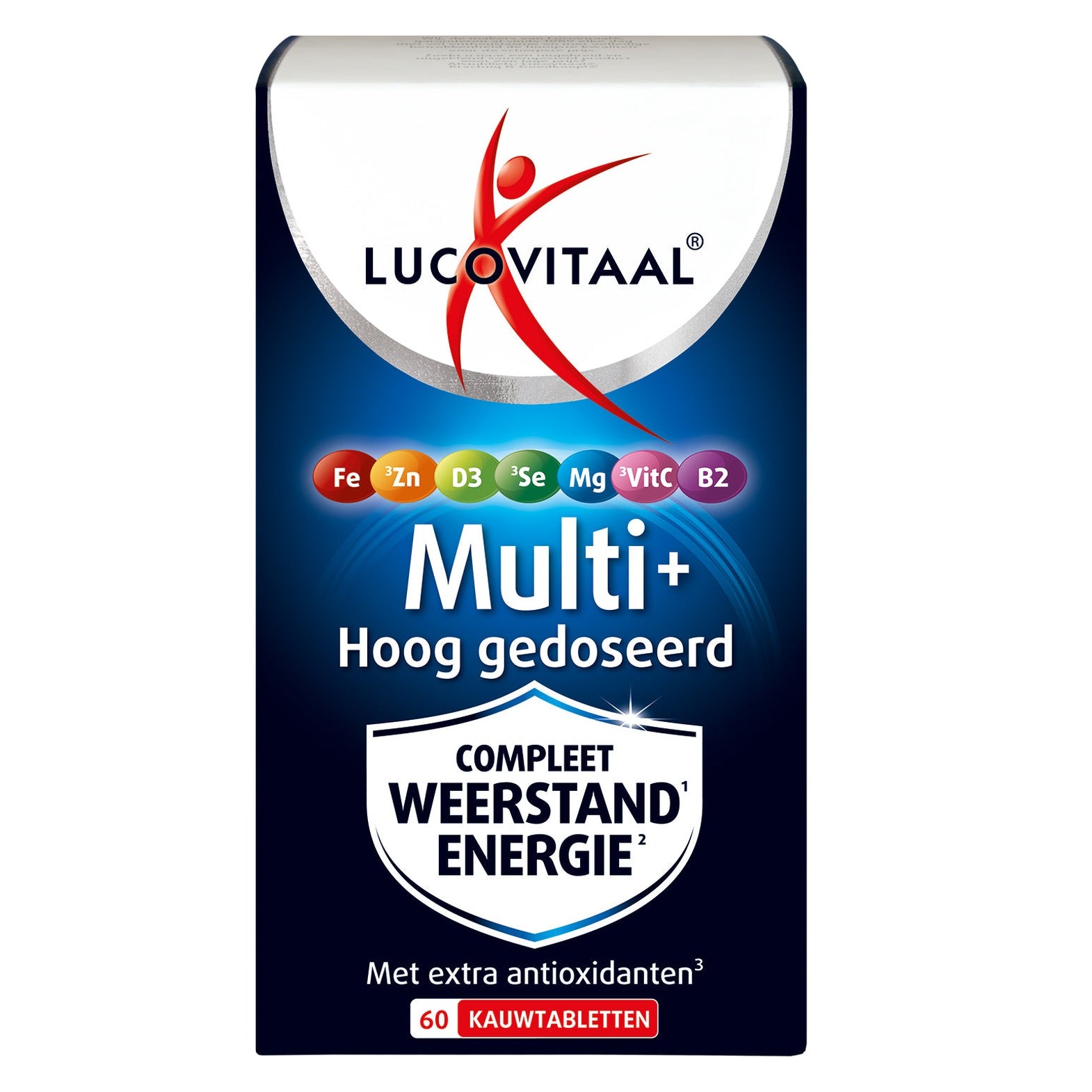Lucovitaal Multi+ weerstand hoog gedoseerd 60 Kauwtabletten