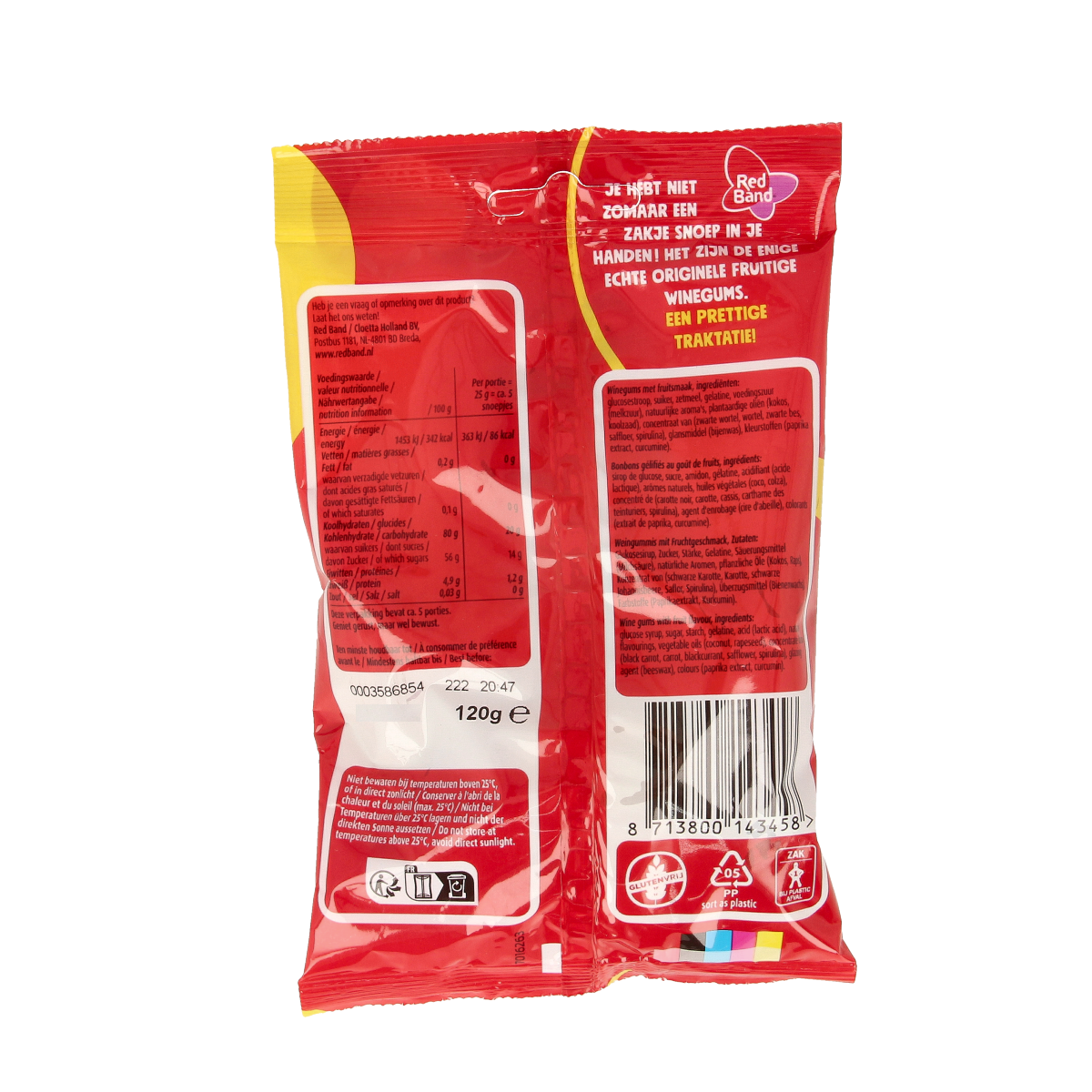 Red Band Winegums 120.00 Gram